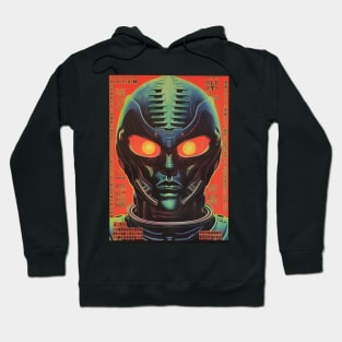 Vintage Japanese Retro Sci-Fi Alien Man Art Graphic - Nostalgic Extraterrestrial Aesthetics Hoodie